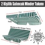 Nelson Salıncak Minder Takımı (Süngersiz)2 Kişilik Salıncak Minder Tente-Yeşil Beyaz