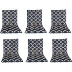 Nelson Sandalye Minderi 6 Adet Arkalıklı Büyük Fermuarlı Yıkanabilir Karaçatı - 43 x 43 cm - Renkli