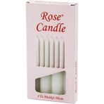 Nemere 4pcs - Kalın Çap=2cm - UZUNLUK=15CM Beyaz Klasik Market Mum (4887) - Renkli