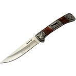 Nemere A 3159 A Kamp Çakı 24 cm - Işlemeli Gül Ağacı Saplı, Kemerlikli