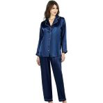 Nemere Angel Lacivert Ikili Saten Gecelik Pijama Takımı 7647