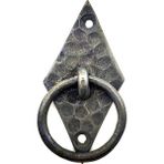 Nemere Antika Tarz Dekoratif Pirinç Dik Baklava Halka , Mobilya Kulbu - 82x41 mm, Oksit
