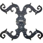 Nemere Antika Tarz Dekoratif Pirinç Süslü Menteşe - 190X170 Mm, Oksit - Renkli