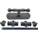 Nemere Antika Tarz Dekoratif Pirinç Üstten Ispanyolet - 133X40 Mm, Oksit - Renkli
