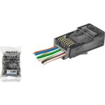 Nemere Cat6 Ez RJ45 Konnektör - 100 Adet Siyah / Ekonomik Poşet Paket ND2410
