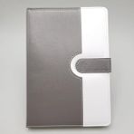 Nemere Çizgili Termo Deri Defter Gri