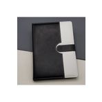 Nemere Çizgili Termo Deri Defter Siyah