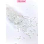 Nemere Dökme Cam Kum Boncuk 8/0 3 mm - 20 Gram - Inci Beyaz - BNC145