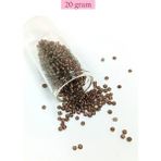 Nemere Dökme Cam Kum Boncuk 8/0 3 mm - 20 Gram - Şefaff Alacalı Kahve - BNC172 - Renkli