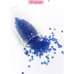 Nemere Dökme Cam Kum Boncuk 8/0 3 mm - 20 Gram - Şeffaf Koyu Mavi - BNC161