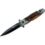 Nemere Fst 1112 Kurtarma Kamp Çakı 21 cm - Yarı Otomatik, Ip Kesmeli, Cam Perçinli