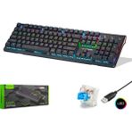 Nemere G605 Mekanik Rgb Klavye Blue Switch - Siyah - 1 - Renkli