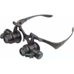 Nemere Gözlük Modeli 10X 15X 20X 25X Lens 2 Led Işıklı Büyüteç 9892G