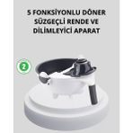 Nemere Ithalat 5 Fonksiyonlu Döner Rende Süzgeçli Çok Amaçlı Sebze Doğrayıcı Kaymaz Tabanlı - Renkli