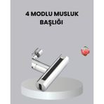 Nemere İthalat Abs Pirinç Alaşımlı Musluk Başlığı 4 Modlu 360° Dönebilen ve Ekonomik Nemere Ithalat - Çok Renkli