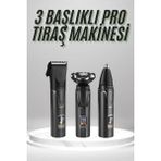 Nemere İthalat Dijital Göstergeli 3 Başlıklı Tıraş Makinesi Islak Kuru Lazer Öncesi Günlük Nemere Ithalat - Renkli