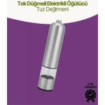Nemere İthalat Elektrikli Baharat Öğütücü Pilli Paslanmaz Çelik Otomatik Tuz Karabiber Değirmeni Nemere Ith - Çok Renkli