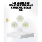 Nemere İthalat Kablosuz Gün Işığı 3’lü LED Spot Lamba Kumandalı Nemere Ithalat - Çok Renkli