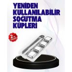 Nemere İthalat Paslanmaz Çelikten Üretilmiş Metal Buz Küpü Seti ve Buz Klipsi Nemere Ithalat - Çok Renkli
