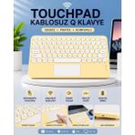 Nemere İthalat Touchpad Tüm Cihazlara Uyumlu Bluetooth Klavye Touchpad Slim Kablosuz Wifi Q Klavye Nemere Ithalat - Çok Renkli