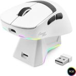 Nemere Kablosuz Gaming Rgb Mouse Şarj Standlı - Beyaz MF1216W