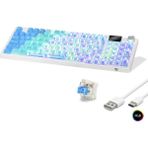 Nemere Kablosuz Mekanik Klavye Rgb Blue Switch 95 Tuş - Mavi Beyaz MF1705M - Renkli