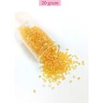 Nemere Kesme Cam Boncuk 2mm - 20 Gram - Şeffaf Koyu Sarı -BNC313