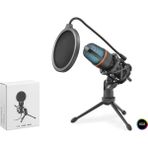 Nemere ME4RGB Profesyonel Gaming Rgb Mikrofon 192 Khz / 24 Bit Çok Yönlü Type-C - Siyah