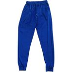 Nemere Parlak Kadife Cepli Pantolon Eşofman Pijama Altı Unisex Lastikli Paça Mavi - Renkli - --