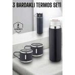 Nemere Paslanmaz Çelik 3’lü Termos Seti Vakumlu ve 8 Saat Isı Koruma