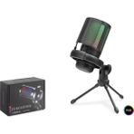 Nemere Profesyonel Gaming Rgb Mikrofon 192 Khz / 24 Bit Type-C - Siyah ME6S