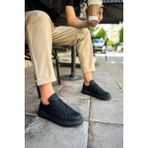Nemere Santoni Crt Spor Erkek Ayakkabı Sıyah - Siyah