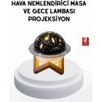 Nemere USB Mini Hava Nemlendirici ve Projeksiyon Lamba – Taşınabilir, Sessiz, Dekoratif Aromaterapi Cih - Renkli - 1