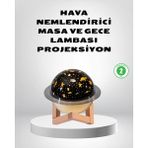 Nemere USB Projeksiyon Gece Lambası ve Hava Nemlendirici – Aromaterapi Destekli, Taşınabilir Mini Neme - Renkli