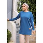Nemere Yeni Stil Mavi Arma Detay Tunik 10020 - XL