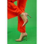Nemesis Shoes Nude Kadın Rugan Topuklu Ayakkabı 39881