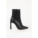 Nemesis Shoes Pearl Topuklu Kadın Bot Siyah Taşlı