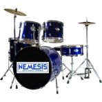 Nemesis Xs1019W-Bl Model Mavi Renk 51 Cm Kick 20 Inc Ful Akustik Bateri Seti