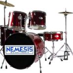 Nemesis Xs1019W Model Bordo Renk 20 Inc 51 Cm Kick Ful Akustik Bateri Seti