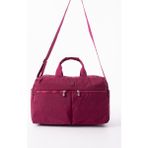 Nemo Bags Gri Seyahat Çantası, Orta Boy, Valiz Askılı Bavul, Klinkır Su Geçirmez Kumaş Spor Çantası, 46X30CM - Bordo
