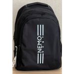 NEMO GROUP Unisex Siyah Büyük Boy Su Itici Kumaş Laptop Okul Çantası Seyahat Sırt Çantası 16 Inç 24 Lt 45x30cm