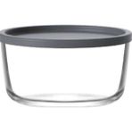 Nemostore Round Saklama Kabı 1490 cc Antrasit - Şeffaf