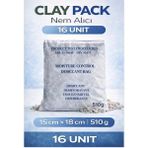Nemtut Clay Pack Aktif Kil Nem Alıcı 16 Unit 510 Gr 12 Adet Bentonit Kil Nem Tutucu Elektronik Tekstil Deri ve Endüstriyel Ürün Koruyucu
