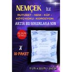 Nemtut Nemçek Nem Emici Çekici Rutubet Alici Küf Önleyici Kötü Koku Giderici 2000 gr (10 Paket) - Beyaz