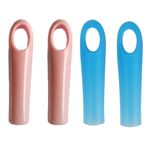 NentMent 4 paket 19mm/0.75 '' ulaşma kutup kolu uç kapağı paspas çubuğu paspas kolu kavrama çamaşır ipi çubuk kol yedek kafa parmak Nub sapları süpürge kolları tüp kuyruk askı onarım parçaları