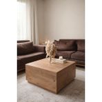 Nenu Nova Kare Orta Sehpa Modern Tasarım Block Sehpa 70X70 Atlas Çam