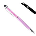 NEO+ (LIGHT PURPLE) - Quality 2-in-1 Capacitive Touchscreen Stylus and Ballpoint Pen with Crystals. Free Refill (Light Purple)