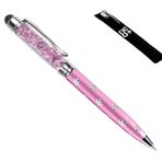 NEO+ (pink) - QUALITY 2-in-1 Capacitive Touchscreen Stylus and Ballpoint Pen with Crystals. FREE 2 REFILLS - UK SELLER (pink)