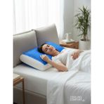 Neo Sleep | Visco Jel Teknolojili Yastık , Klimalı, Ortopedik, Boyun Destekli, Serinletici, Güzellik Yastığı - 60 x 40 cm - Mavi - Beyaz