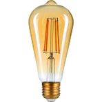 Neo Vista Armut Tipi Ampül Flemanlı Tasarruflu ST64 4W LED Rustik Dekoratif Ampul Vintage Aydınlatma - Amber